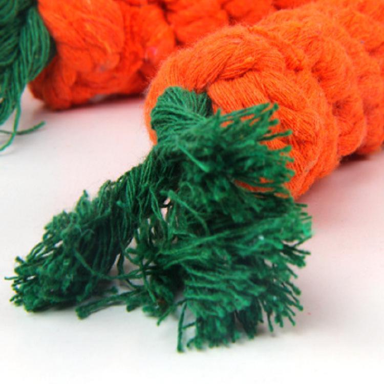 Juicy Carrots Rope Chew Dog Chew Toy Happy Paws 
