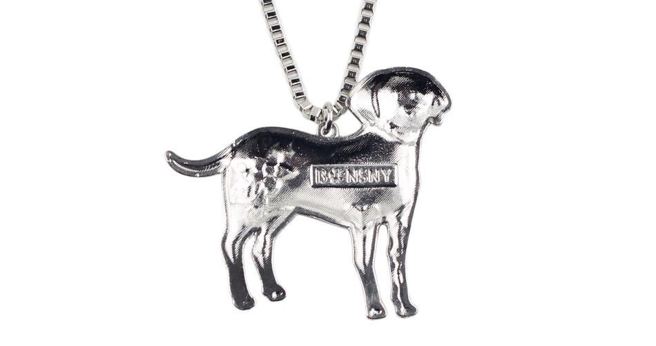 Labrador Enamel Pendant Chain Womens Dog Necklace Happy Paws 