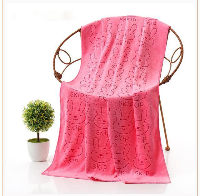 Large Absorbent Dog Towel Towels Happy Paws Rose Red 