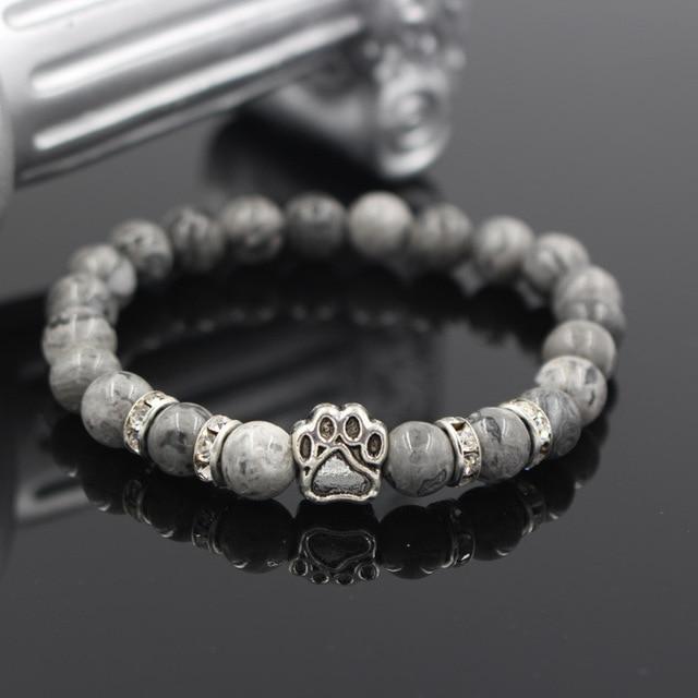 Lava Stone Healing Bracelet Paw Bracelet Happy Paws 1 Small 