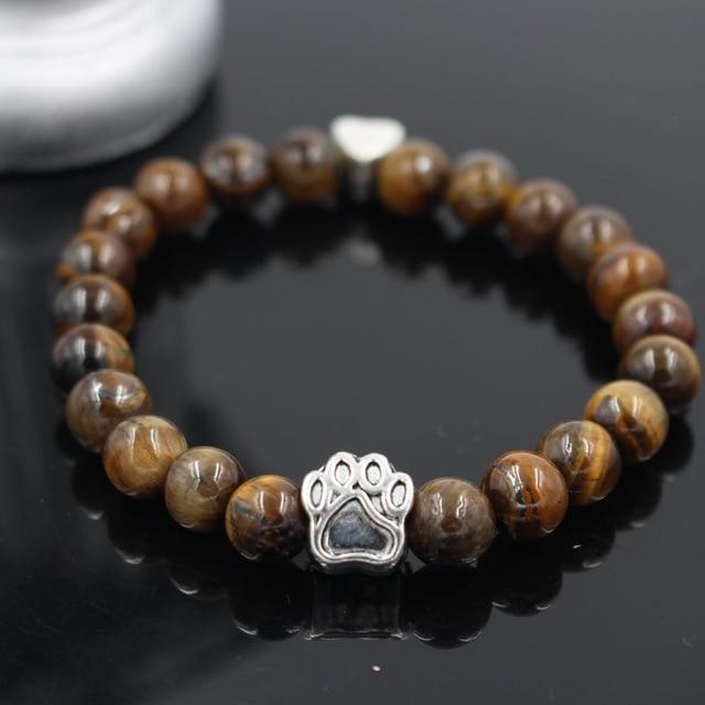 Lava Stone Healing Bracelet Paw Bracelet Happy Paws 13 Small 