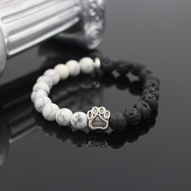 Lava Stone Healing Bracelet Paw Bracelet Happy Paws 4 Small 