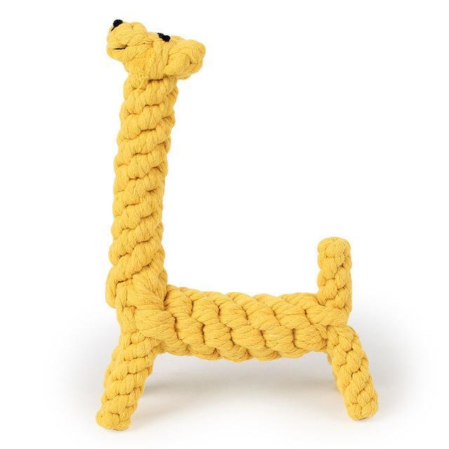 Lion, Giraffe & Squirrel Rope Chews Dog Chew Toy Happy Paws Giraffe 