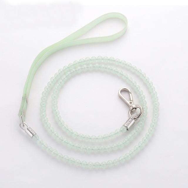 Luxury Pearl Glow in Dark Leash dog leash Happy Paws Green 