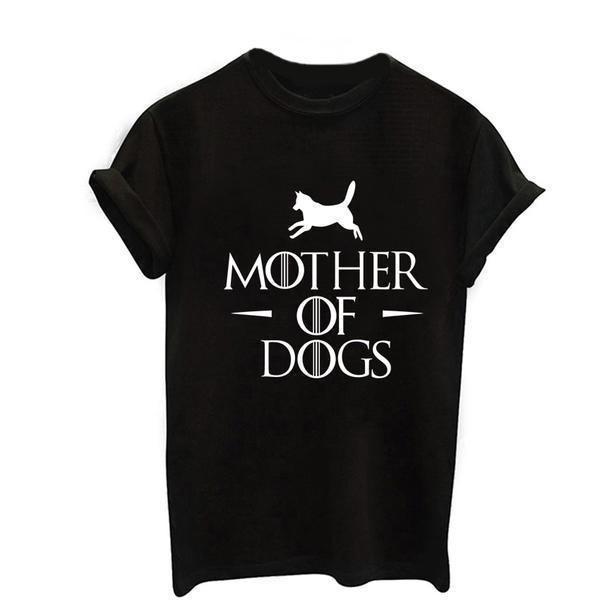 Mother of Dogs Womens Dog T-shirt Happy Paws Small 