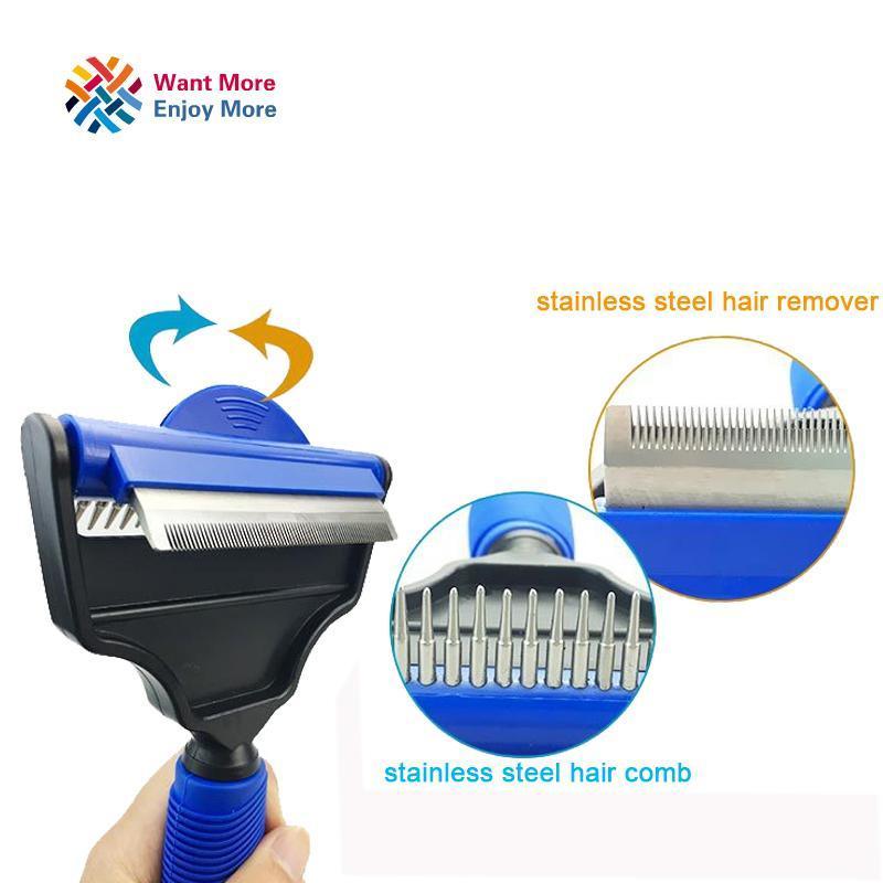 Multi-purpose Groom Rake Dog Brush & Comb Happy Paws 