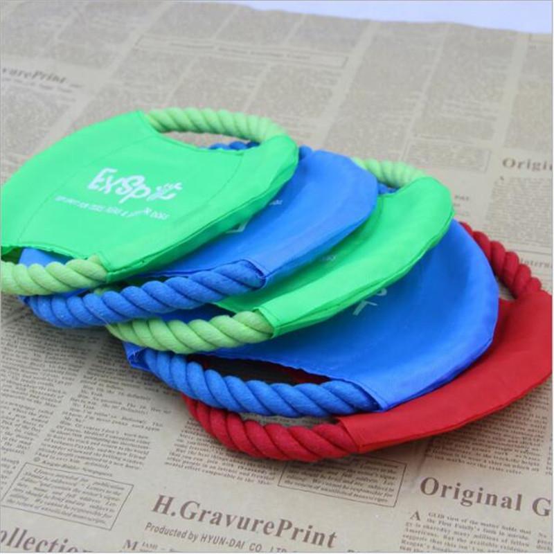 New Rope & Tough Canvas Dog Frisbee Dog Frisbee Happy Paws 