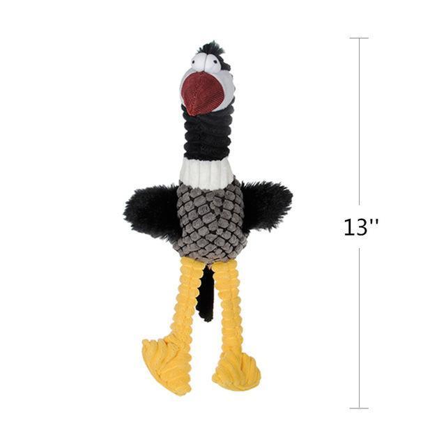 Parrot Hilton Plush Family Plush & Squeaky Toys Happy Paws Black 