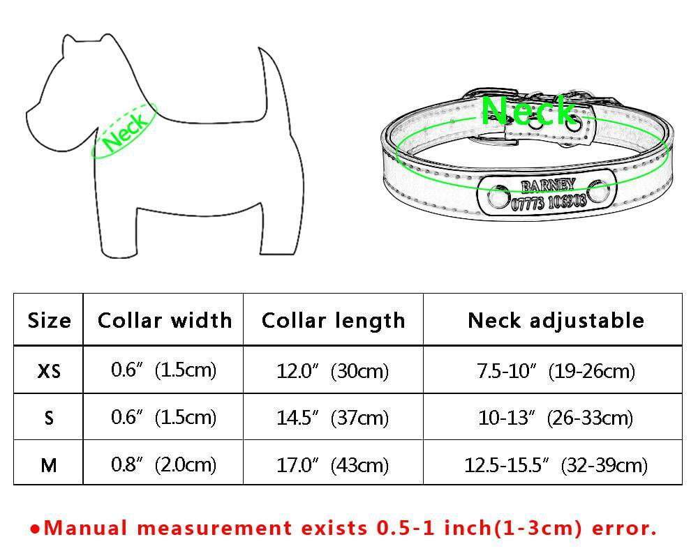 Personalized Leather Collar collars Happy Paws 
