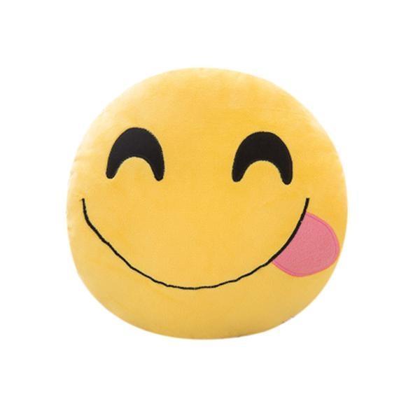Plush Emoji Dog Pillow Toys Plush & Squeaky Toys Happy Paws F 