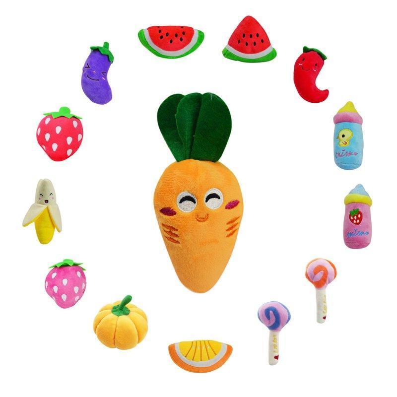 Plush Fruits & Veg Plush & Squeaky Toys Happy Paws 
