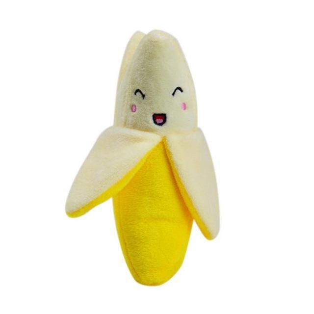 Plush Fruits & Veg Plush & Squeaky Toys Happy Paws Banana 