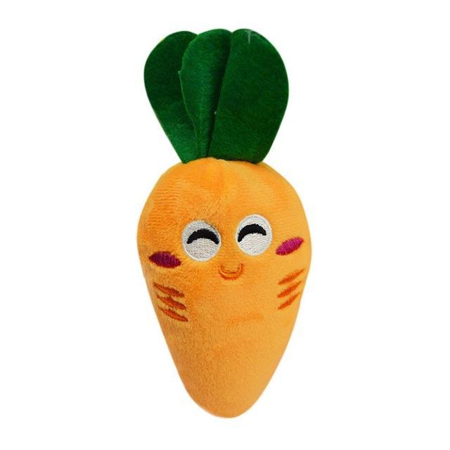 Plush Fruits & Veg Plush & Squeaky Toys Happy Paws Carrot 