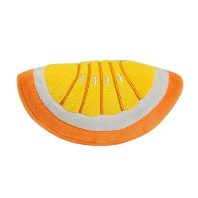 Plush Fruits & Veg Plush & Squeaky Toys Happy Paws Orange 