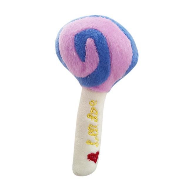 Plush Fruits & Veg Plush & Squeaky Toys Happy Paws Purple Lollipop 
