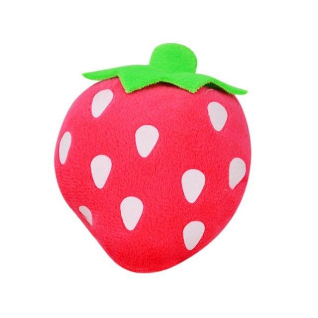 Plush Fruits & Veg Plush & Squeaky Toys Happy Paws Red Strawberry 