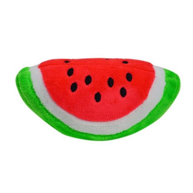 Plush Fruits & Veg Plush & Squeaky Toys Happy Paws Watermelon Slice 