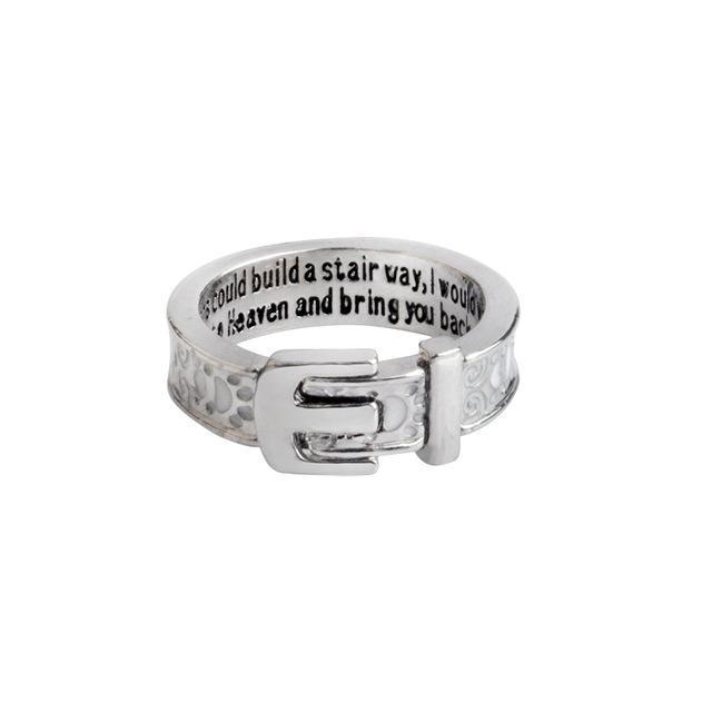 Remembrance Ring Womens Dog Ring Happy Paws 10 Silver 