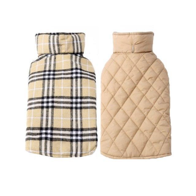 Reversible Waterproof Coat Dog Coat Happy Paws Beige XSmall 