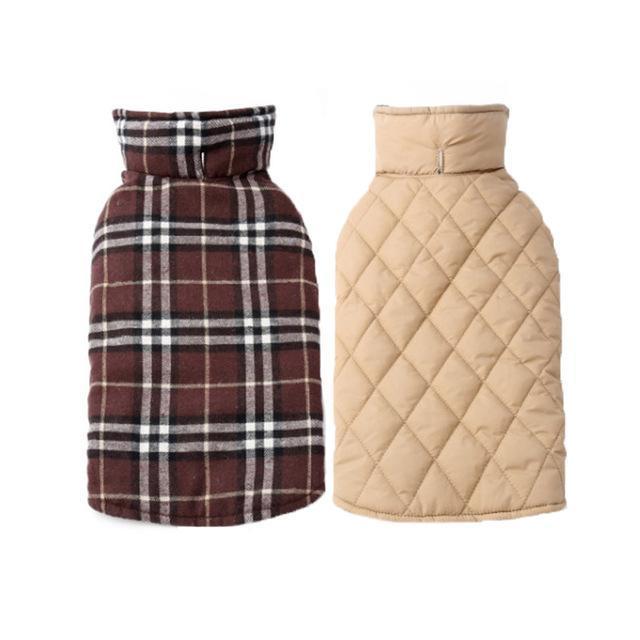 Reversible Waterproof Coat Dog Coat Happy Paws Brown XSmall 