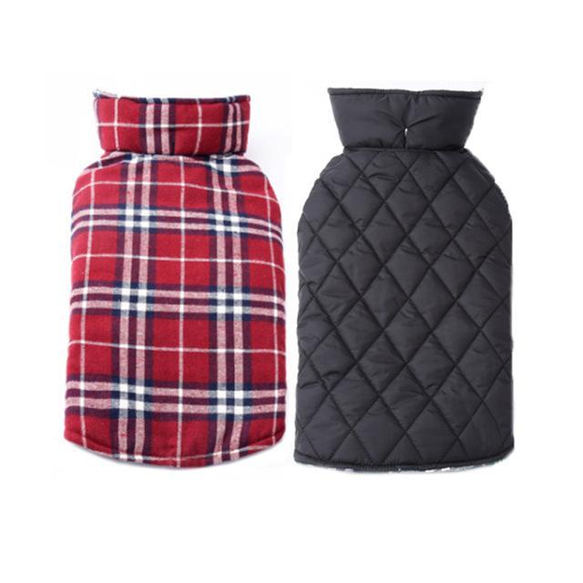 Reversible Waterproof Coat Dog Coat Happy Paws Red XSmall 