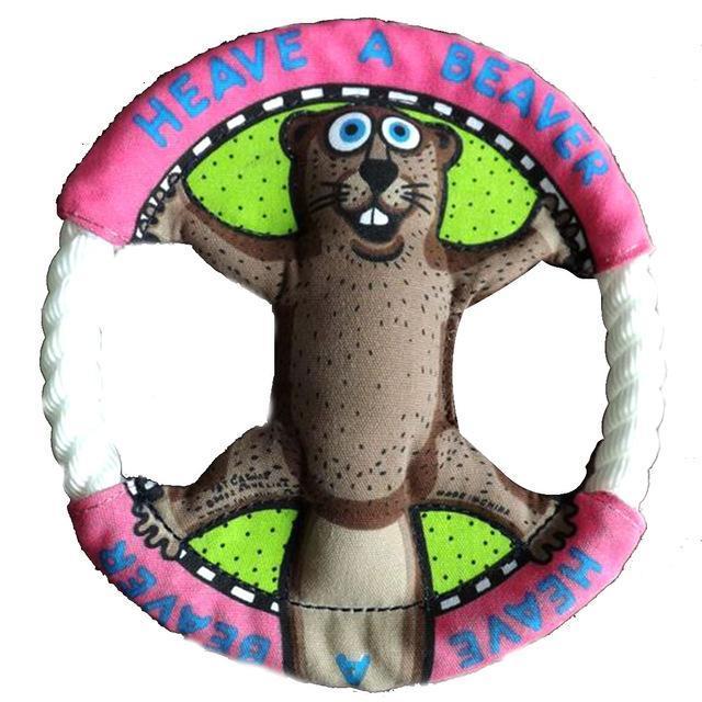 Rope Frisbee Animal Toys Dog Frisbee Happy Paws Heave A Beaver 