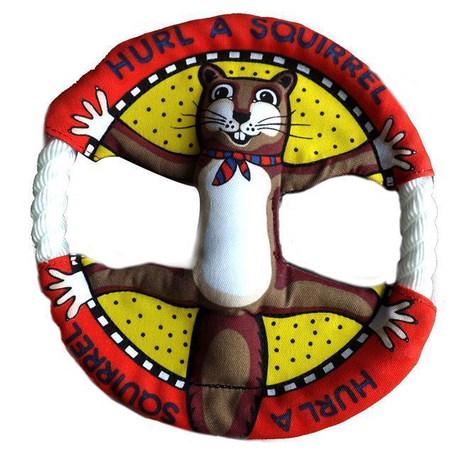 Rope Frisbee Animal Toys Dog Frisbee Happy Paws Hurl A Squirrel 