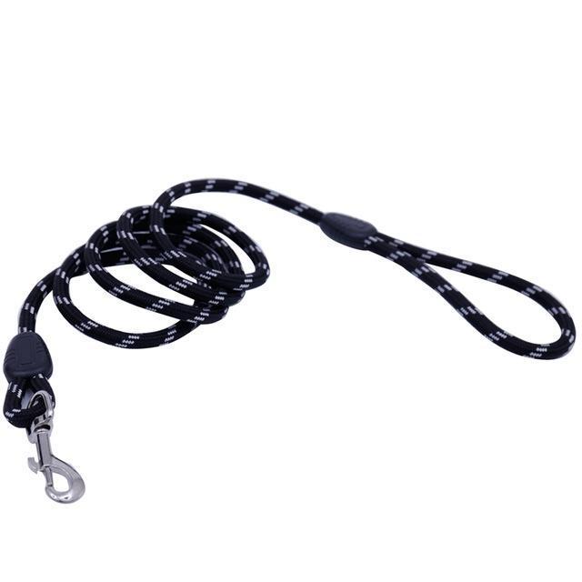 Rope Leash 160 cm dog leash Happy Paws Black 