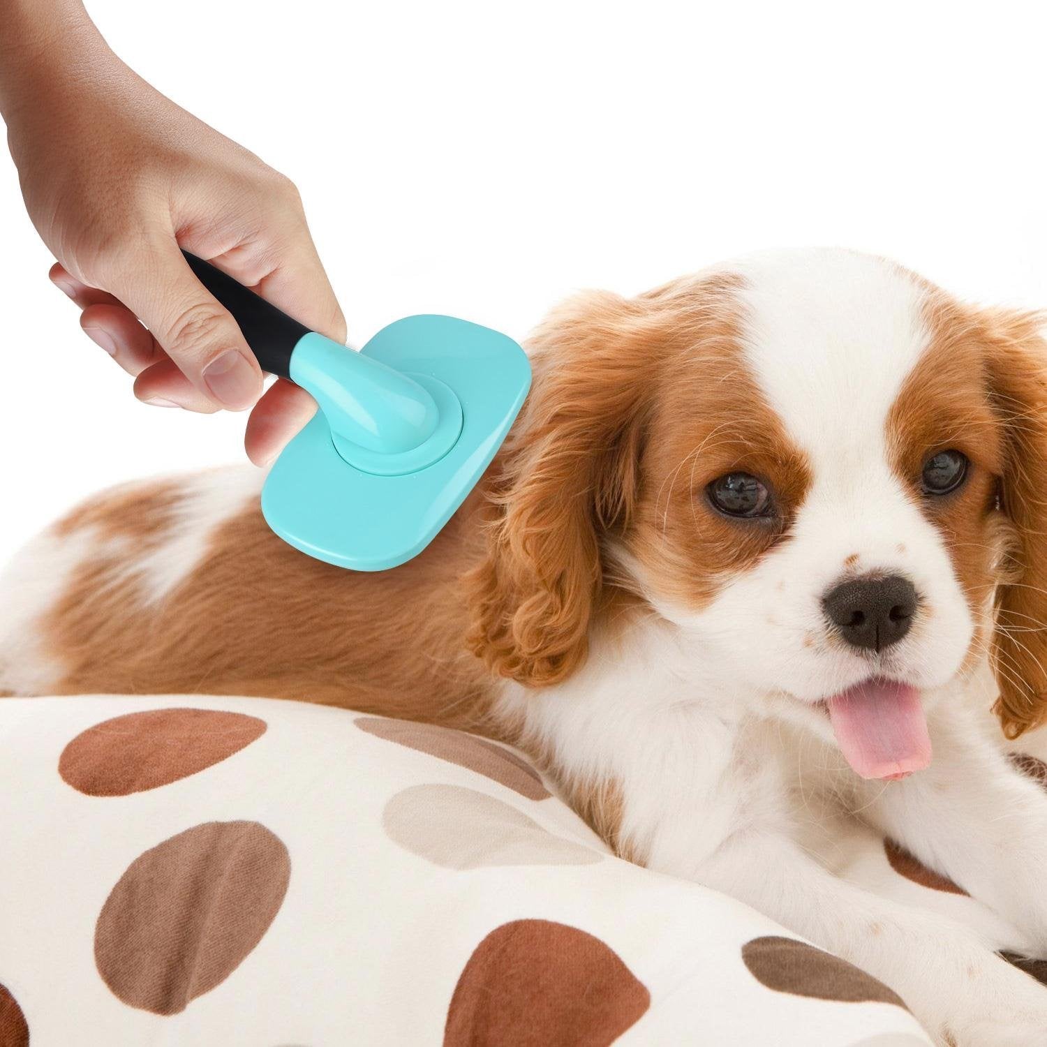Rotating Slicker Brush Dog Brush & Comb Happy Paws 