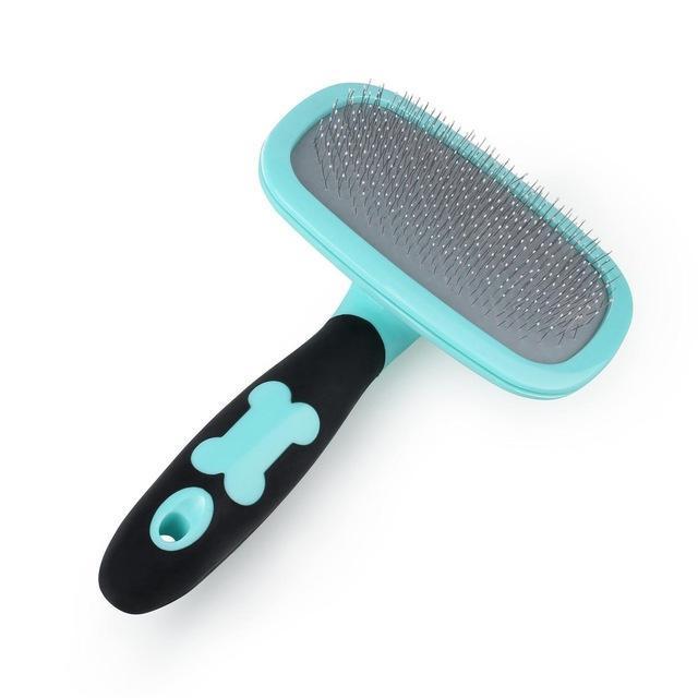 Rotating Slicker Brush Dog Brush & Comb Happy Paws Blue 