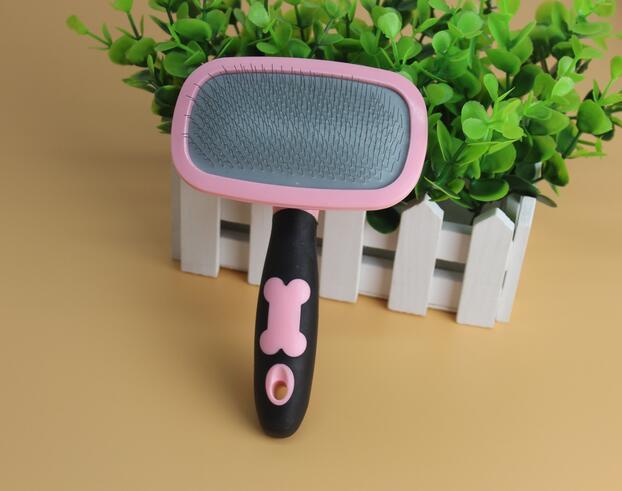 Rotating Slicker Brush Dog Brush & Comb Happy Paws Pink 
