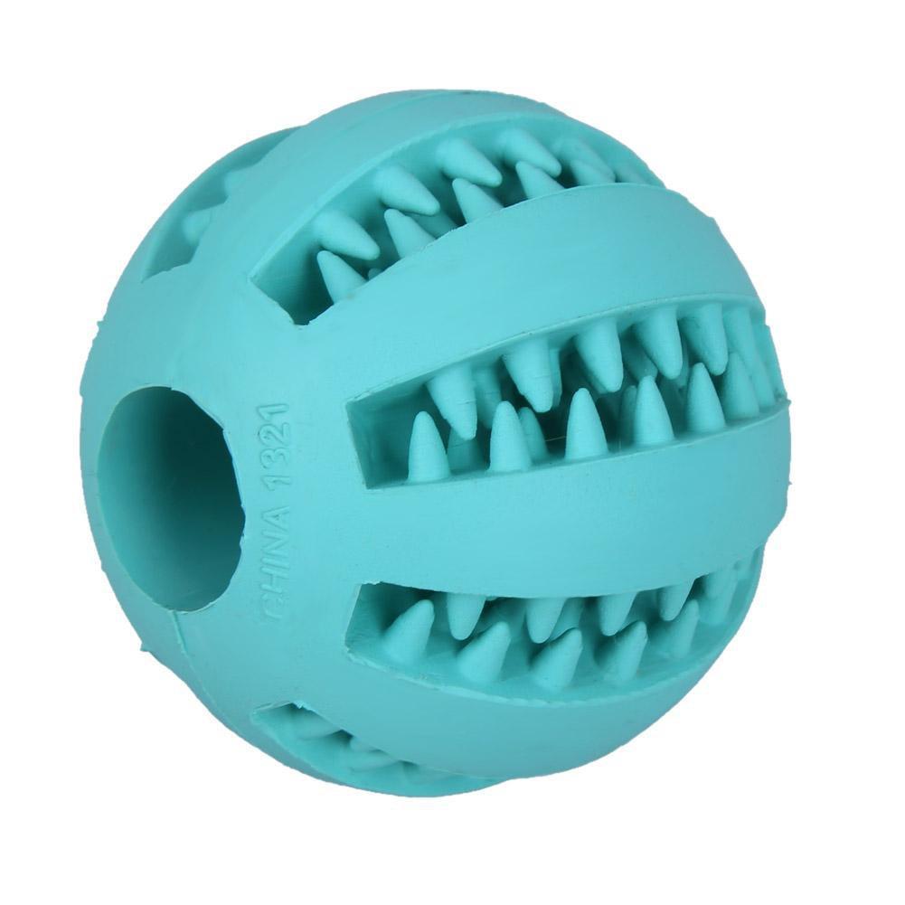 Rubber Chew Treat Ball Puzzle toys Happy Paws 