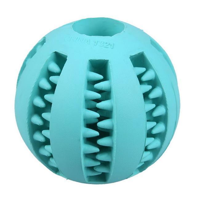 Rubber Chew Treat Ball Puzzle toys Happy Paws Blue Medium (5 cm) 