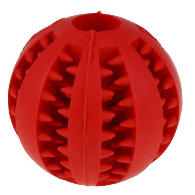 Rubber Chew Treat Ball Puzzle toys Happy Paws Red Medium (5 cm) 