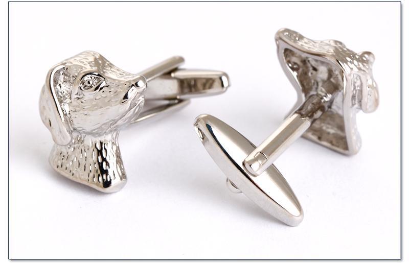 Silver Labrador Cuff-links Mens Dog Cufflinks Happy Paws 