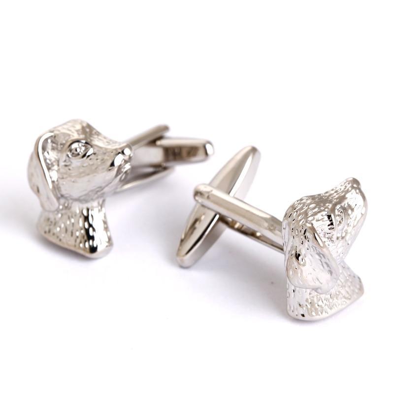 Silver Labrador Cuff-links Mens Dog Cufflinks Happy Paws 