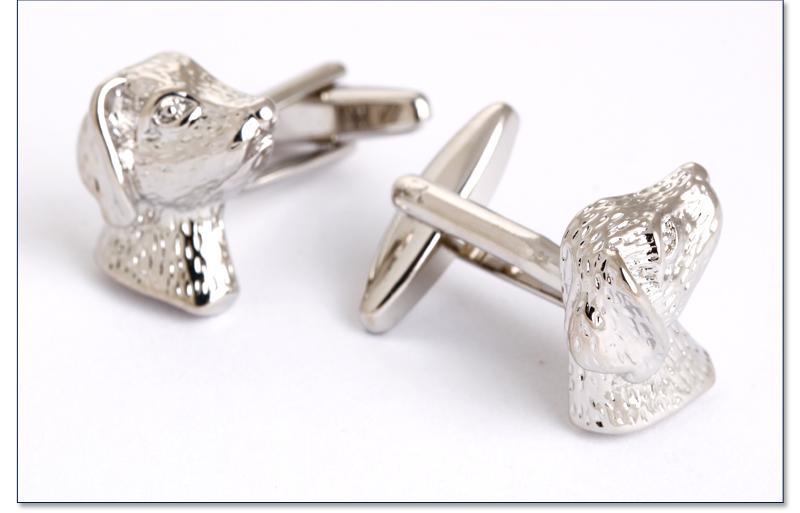 Silver Labrador Cuff-links Mens Dog Cufflinks Happy Paws 