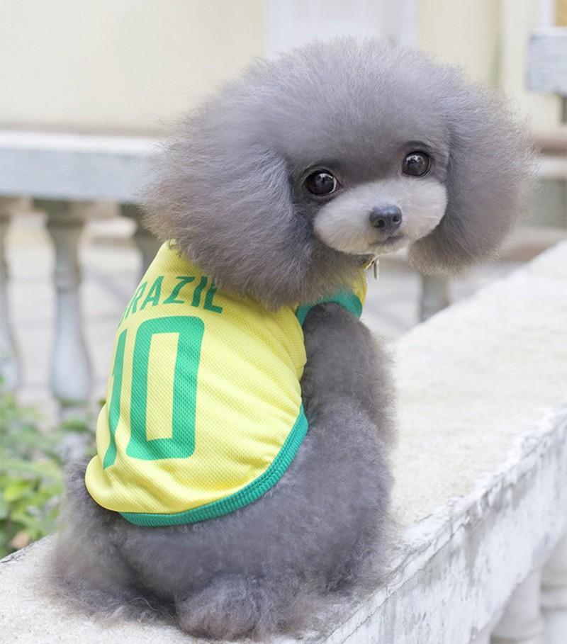 Soccer Dog T-shirt Jersey World Cup Dog Tshirts Happy Paws 