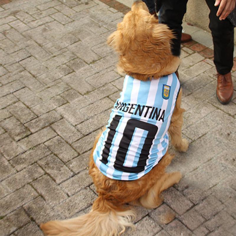 Soccer Dog T-shirt Jersey World Cup Dog Tshirts Happy Paws 