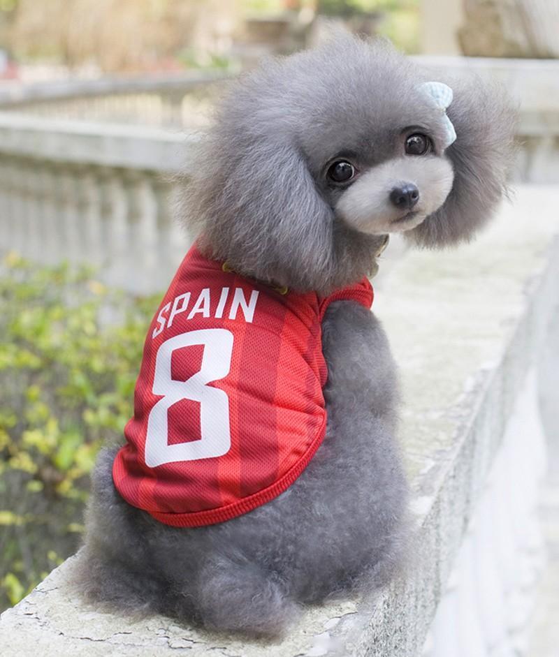 Soccer Dog T-shirt Jersey World Cup Dog Tshirts Happy Paws 