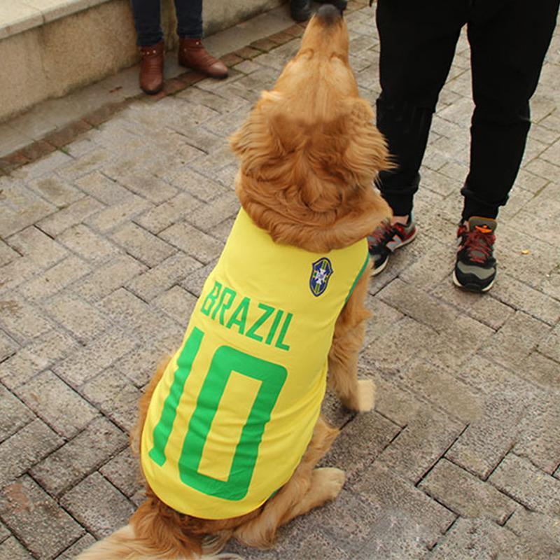 Soccer Dog T-shirt Jersey World Cup Dog Tshirts Happy Paws 