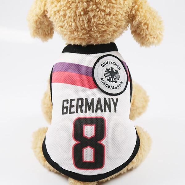 Soccer Dog T-shirt Jersey World Cup Dog Tshirts Happy Paws 