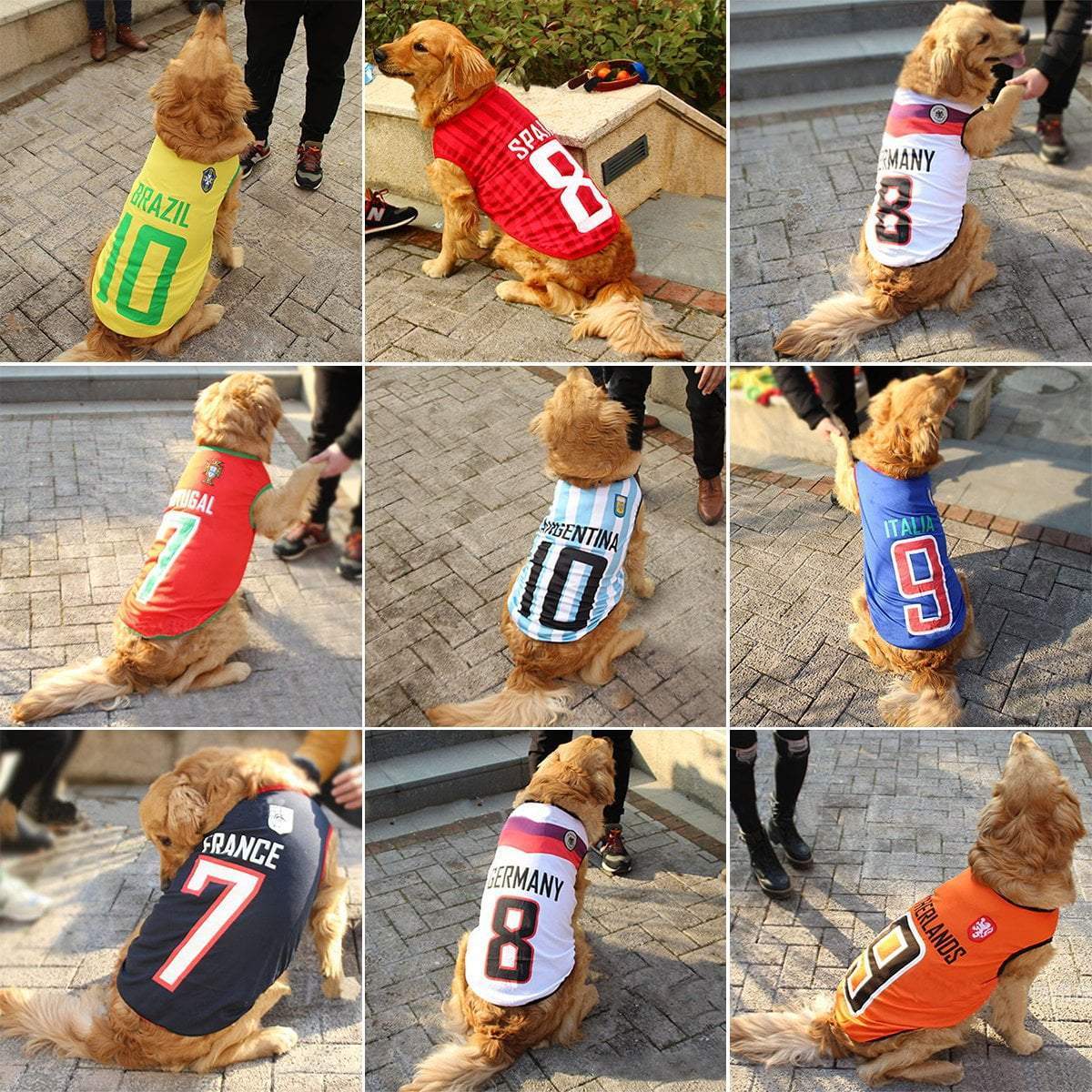 Soccer Dog T-shirt Jersey World Cup Dog Tshirts Happy Paws 