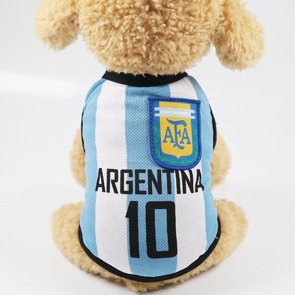 Soccer Dog T-shirt Jersey World Cup Dog Tshirts Happy Paws Argentina 5XLarge 