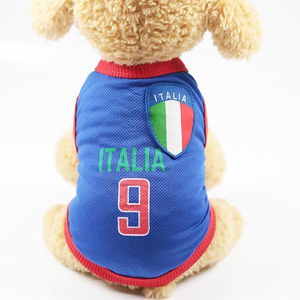 Soccer Dog T-shirt Jersey World Cup Dog Tshirts Happy Paws Italy 5XLarge 