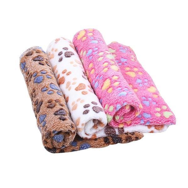 Soft Coral Fleece Blanket Dog Blanket Happy Paws 