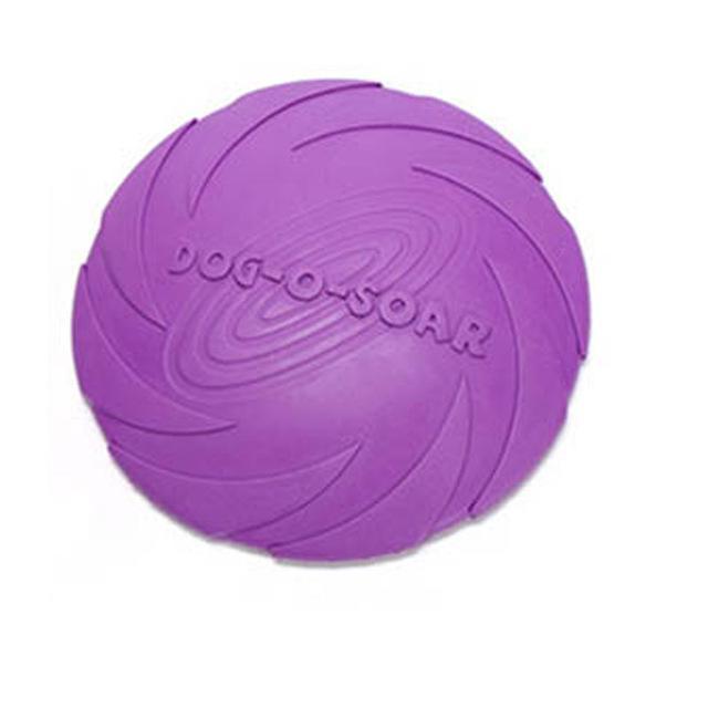 Soft Rubber Frisbee Dog Frisbie Happy Paws Purple Small 15 cm 