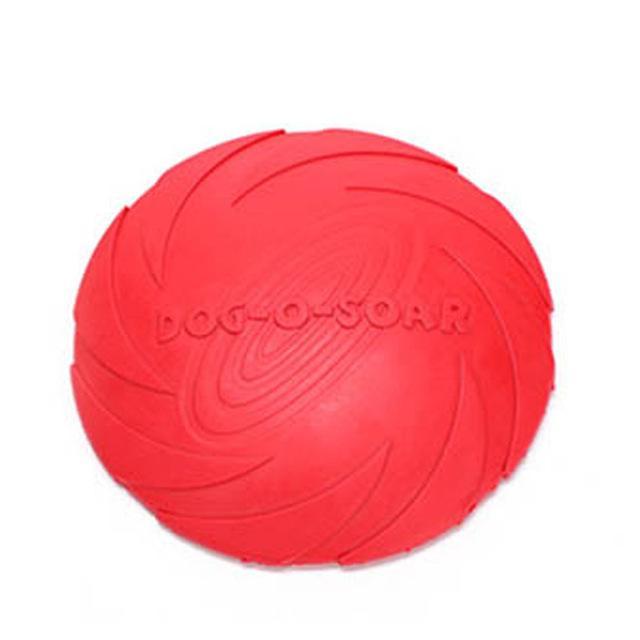 Soft Rubber Frisbee Dog Frisbie Happy Paws Red Small 15 cm 