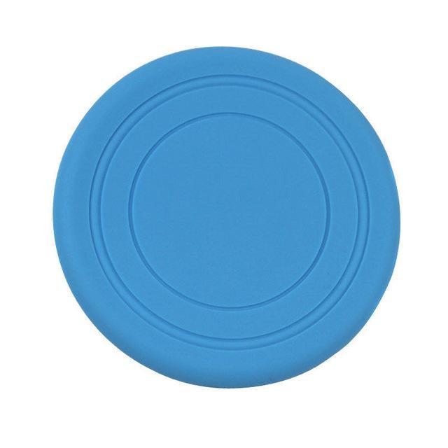Soft Silicone Frisbee Dog Frisbee Happy Paws Blue 