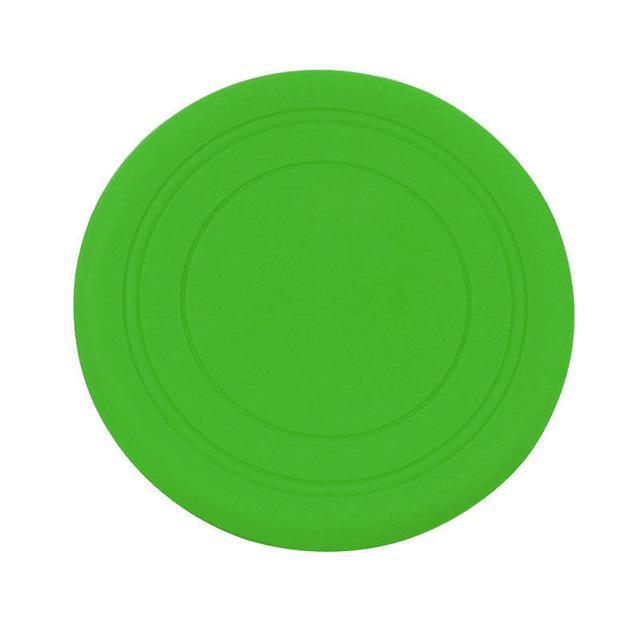 Soft Silicone Frisbee Dog Frisbee Happy Paws Dark Green 